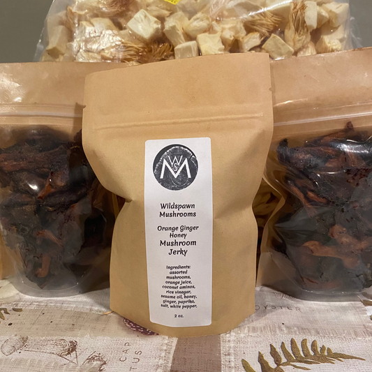 Orange-Ginger-Honey Mushroom Jerky
